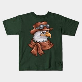 Eagle wearing a cool cowboy hat Kids T-Shirt